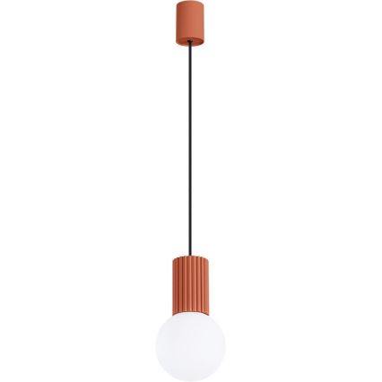 Lámpara colgante HALO 1xG9/8W/230V diá. 12 cm naranja