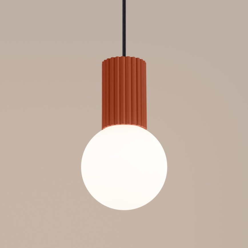 Lámpara colgante HALO 1xG9/8W/230V diá. 12 cm naranja