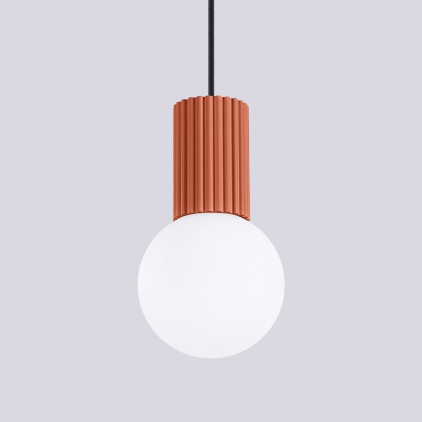 Lámpara colgante HALO 1xG9/8W/230V diá. 12 cm naranja