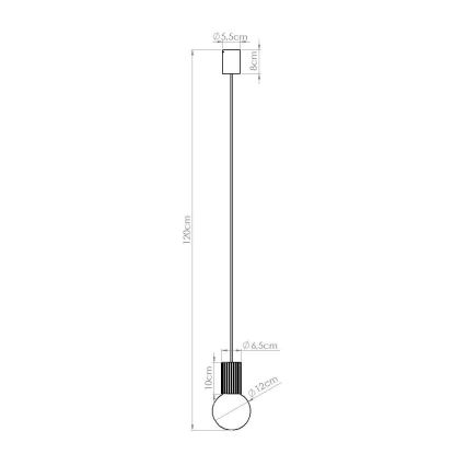 Lámpara colgante HALO 1xG9/8W/230V diá. 12 cm naranja