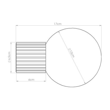 Aplique de baño HALO 1xG9/8W/230V diá. 12 cm IP44 marrón