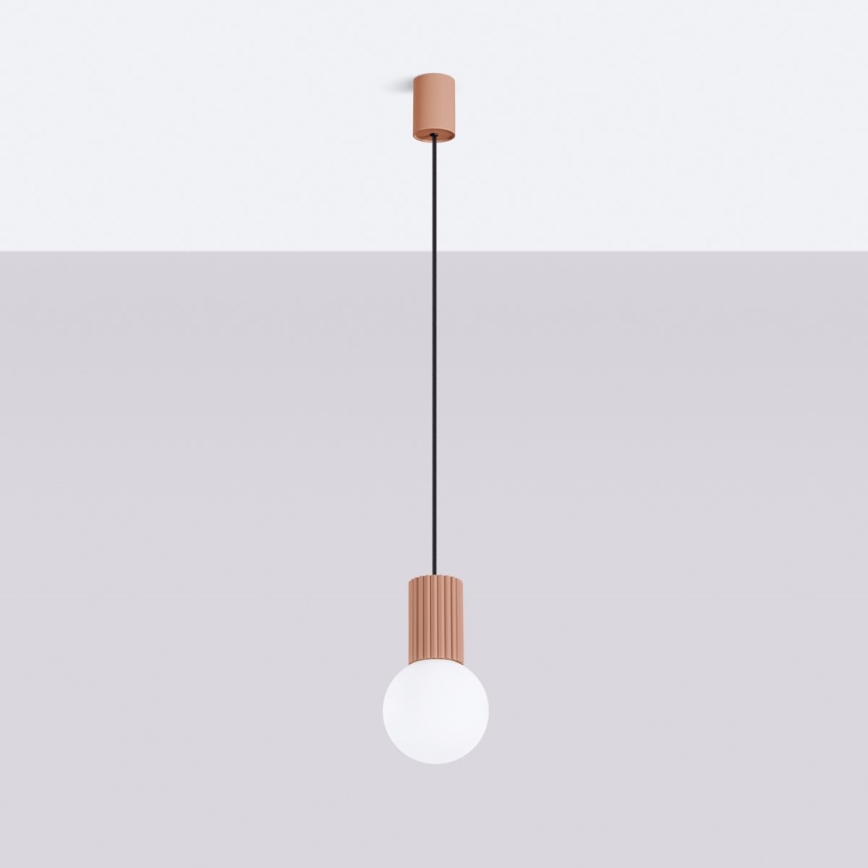 Lámpara colgante HALO 1xG9/8W/230V diá. 12 cm marrón