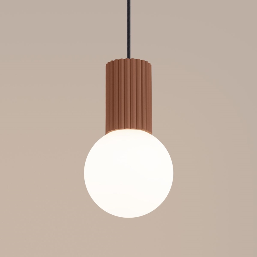 Lámpara colgante HALO 1xG9/8W/230V diá. 12 cm marrón