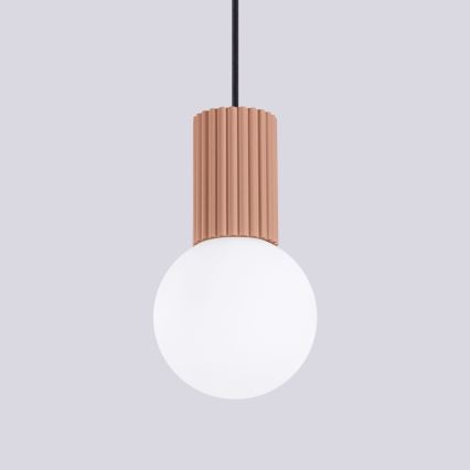 Lámpara colgante HALO 1xG9/8W/230V diá. 12 cm marrón