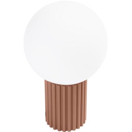 Lámpara de mesa HALO 1xG9/8W/230V diá. 12 cm marrón