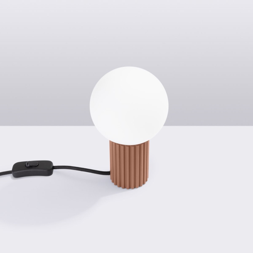 Lámpara de mesa HALO 1xG9/8W/230V diá. 12 cm marrón