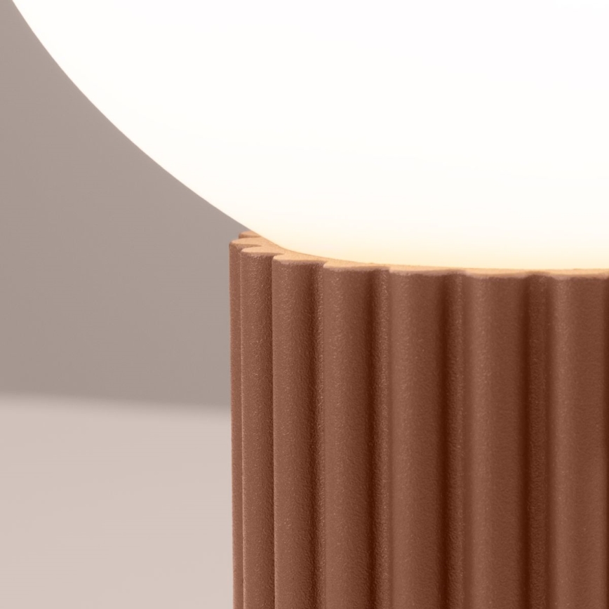 Lámpara de mesa HALO 1xG9/8W/230V diá. 12 cm marrón