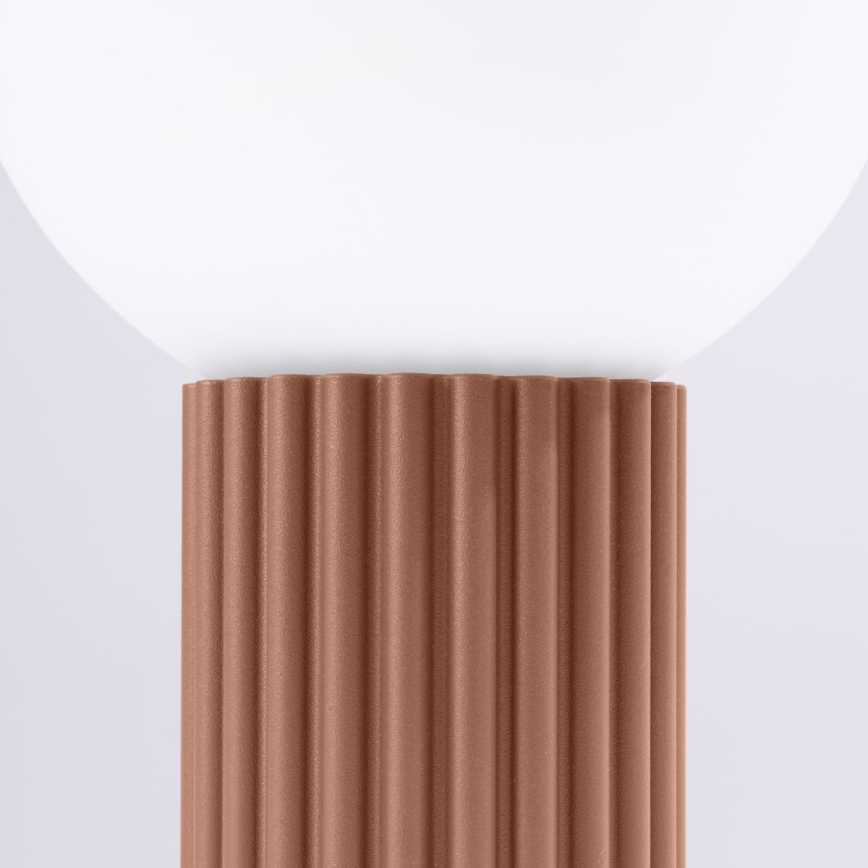 Lámpara de mesa HALO 1xG9/8W/230V diá. 12 cm marrón
