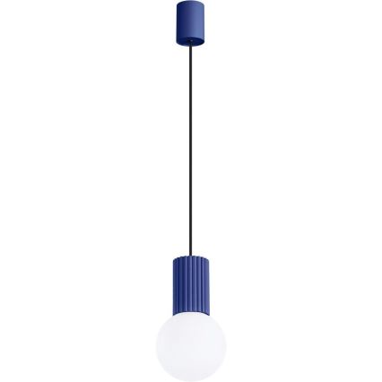 Lámpara colgante HALO 1xG9/8W/230V diá. 12 cm azul
