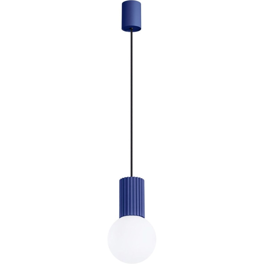 Lámpara colgante HALO 1xG9/8W/230V diá. 12 cm azul