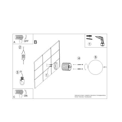 Aplique de baño HALO 1xG9/8W/230V diá. 12 cm IP44 beige