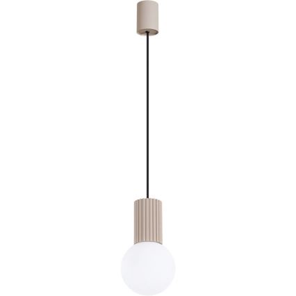 Lámpara colgante HALO 1xG9/8W/230V diá. 12 cm beige