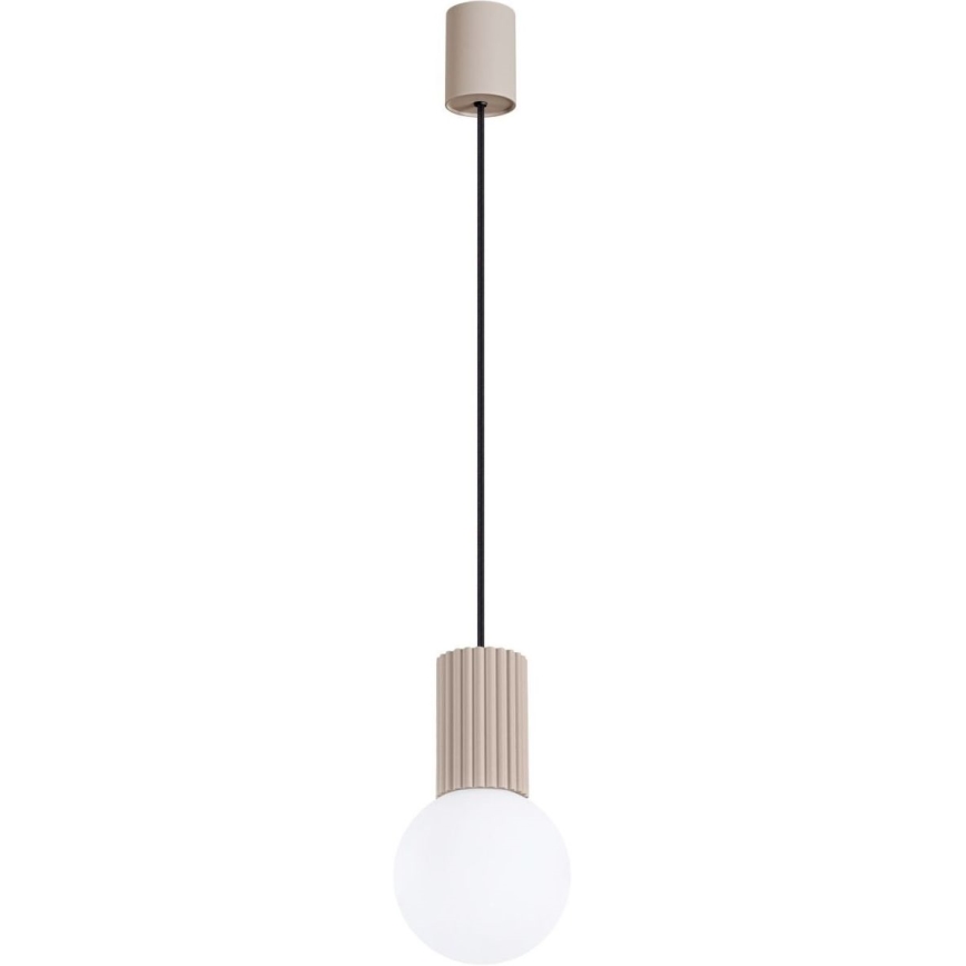 Lámpara colgante HALO 1xG9/8W/230V diá. 12 cm beige
