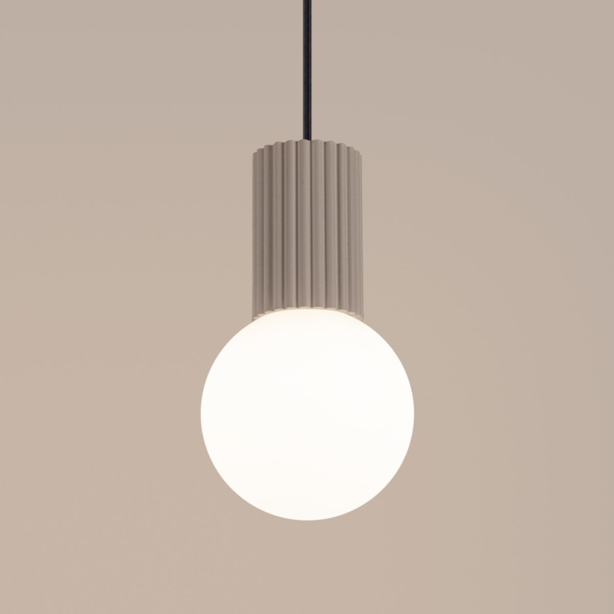 Lámpara colgante HALO 1xG9/8W/230V diá. 12 cm beige