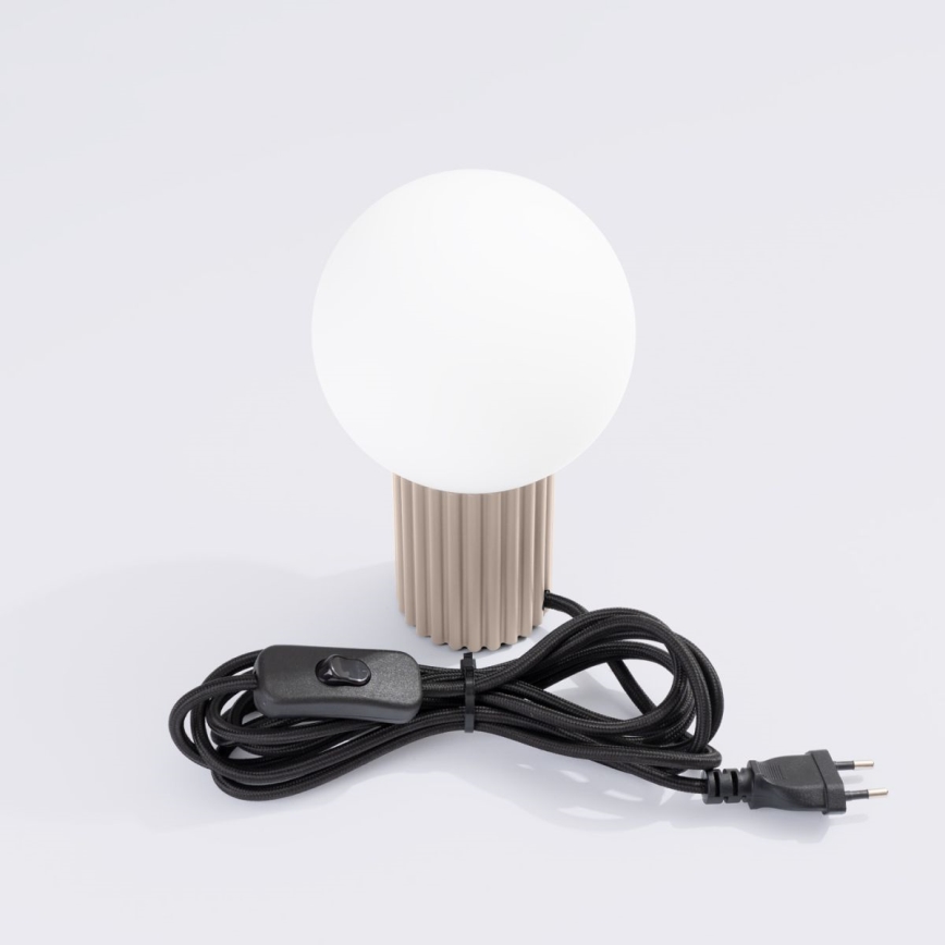 Lámpara de mesa HALO 1xG9/8W/230V diá. 12 cm beige