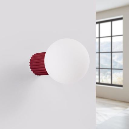 Aplique de baño HALO 1xG9/8W/230V diá. 12 cm IP44 rojo