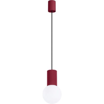 Lámpara colgante HALO 1xG9/8W/230V diá. 12 cm rojo