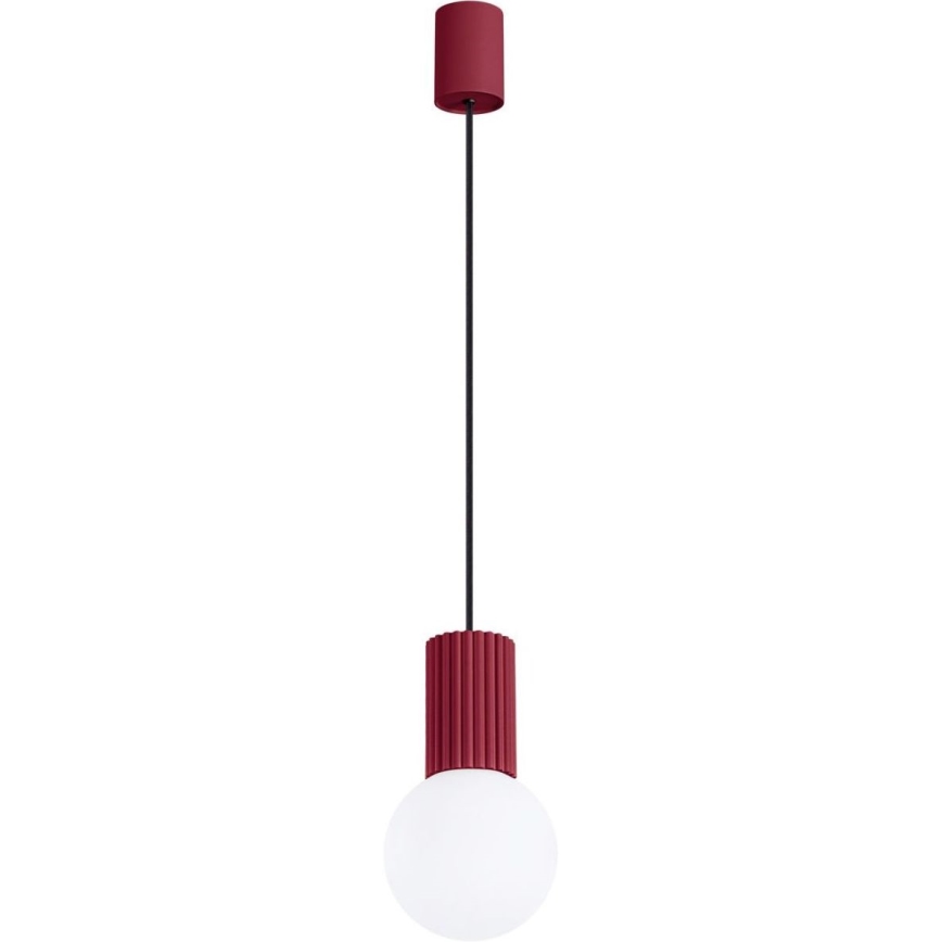 Lámpara colgante HALO 1xG9/8W/230V diá. 12 cm rojo
