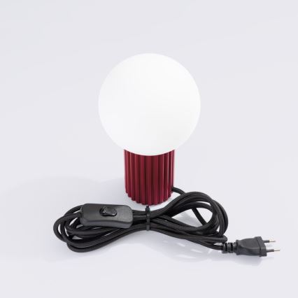 Lámpara de mesa HALO 1xG9/8W/230V diá. 12 cm rojo