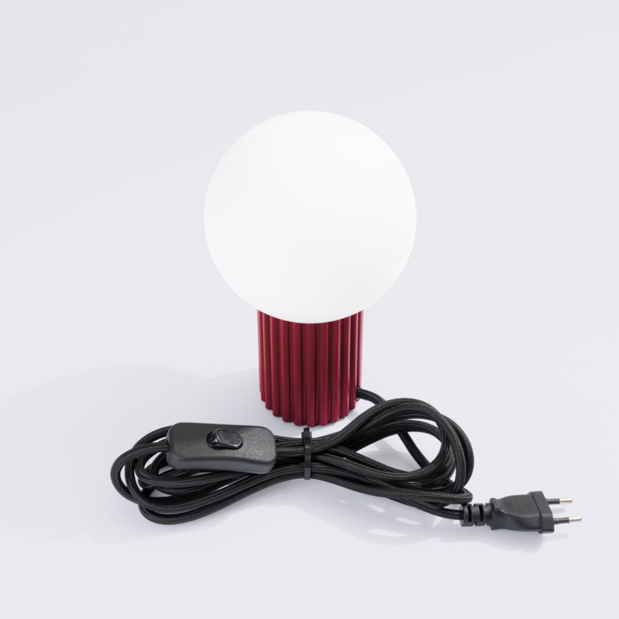 Lámpara de mesa HALO 1xG9/8W/230V diá. 12 cm rojo