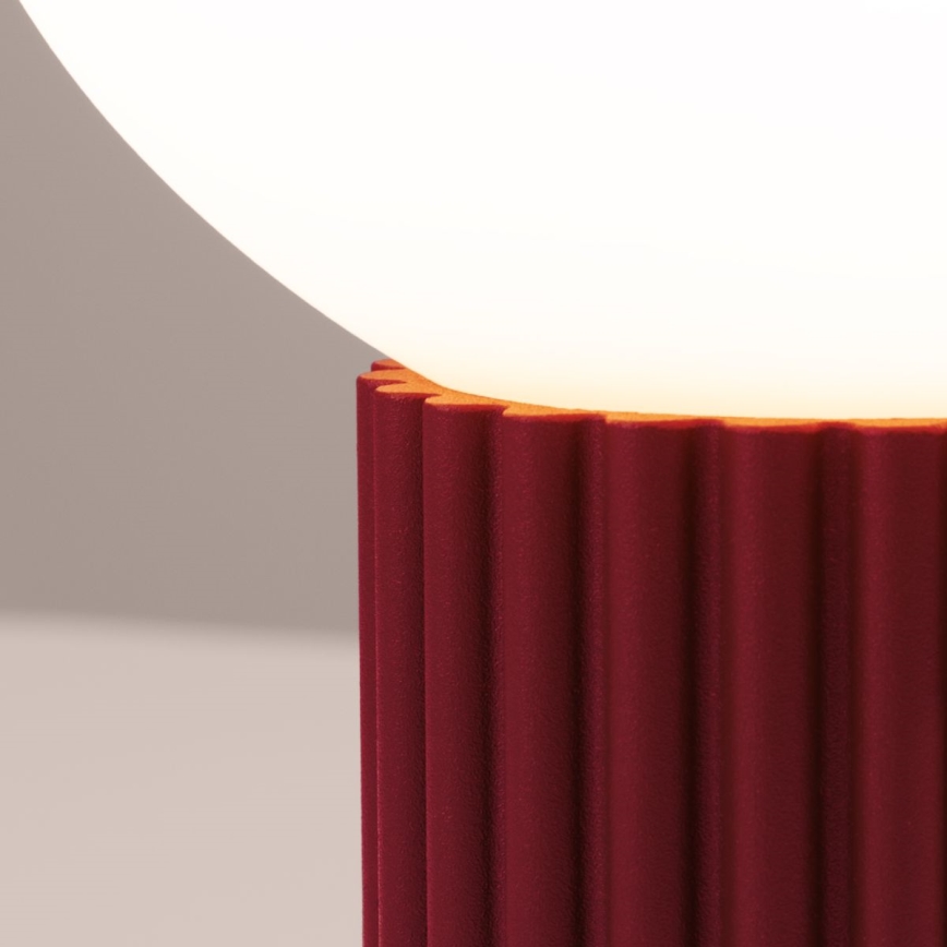 Lámpara de mesa HALO 1xG9/8W/230V diá. 12 cm rojo