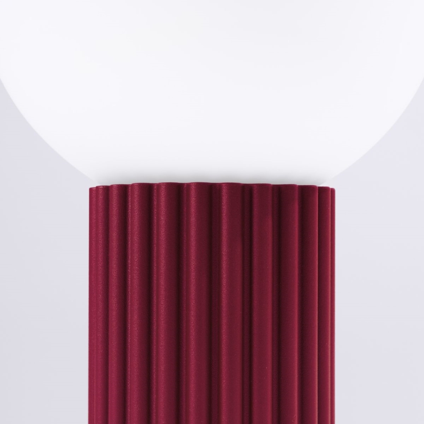 Lámpara de mesa HALO 1xG9/8W/230V diá. 12 cm rojo