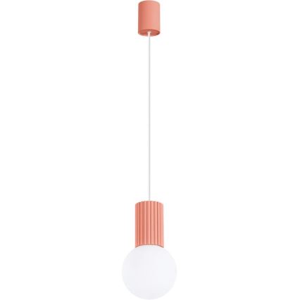 Lámpara colgante HALO 1xG9/8W/230V diá. 12 cm rosa