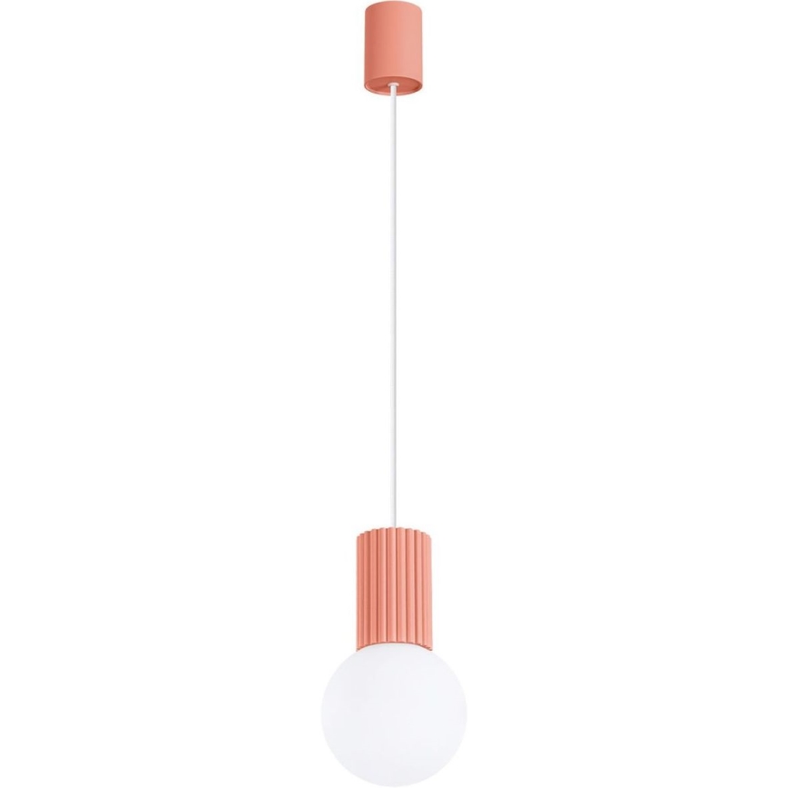 Lámpara colgante HALO 1xG9/8W/230V diá. 12 cm rosa