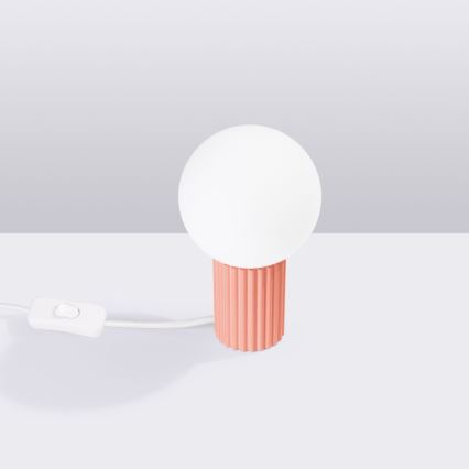 Lámpara de mesa HALO 1xG9/8W/230V diá. 12 cm rosa