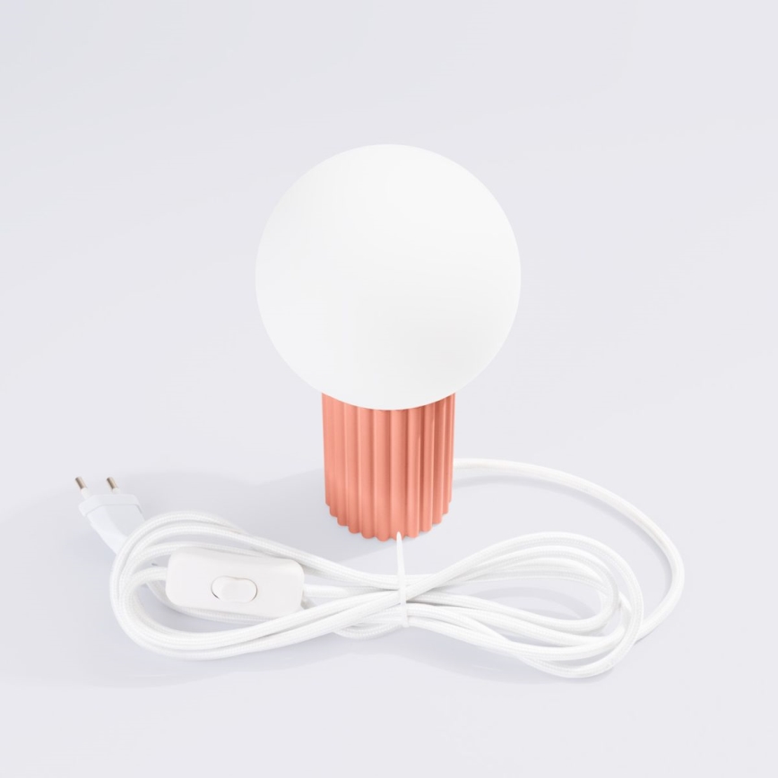 Lámpara de mesa HALO 1xG9/8W/230V diá. 12 cm rosa