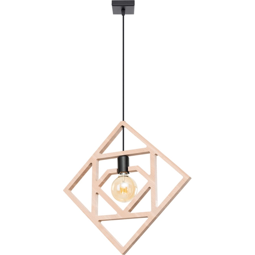 Lámpara colgante CARO 1xE27/15W/230V haya