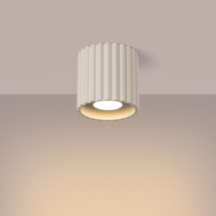 Foco AURA 1xGU10/10W/230V 10 cm color crema