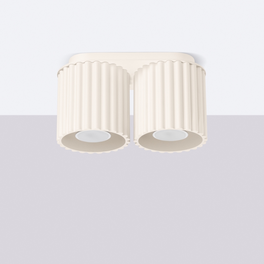 Luminaria de focos AURA 2xGU10/10W/230V color crema