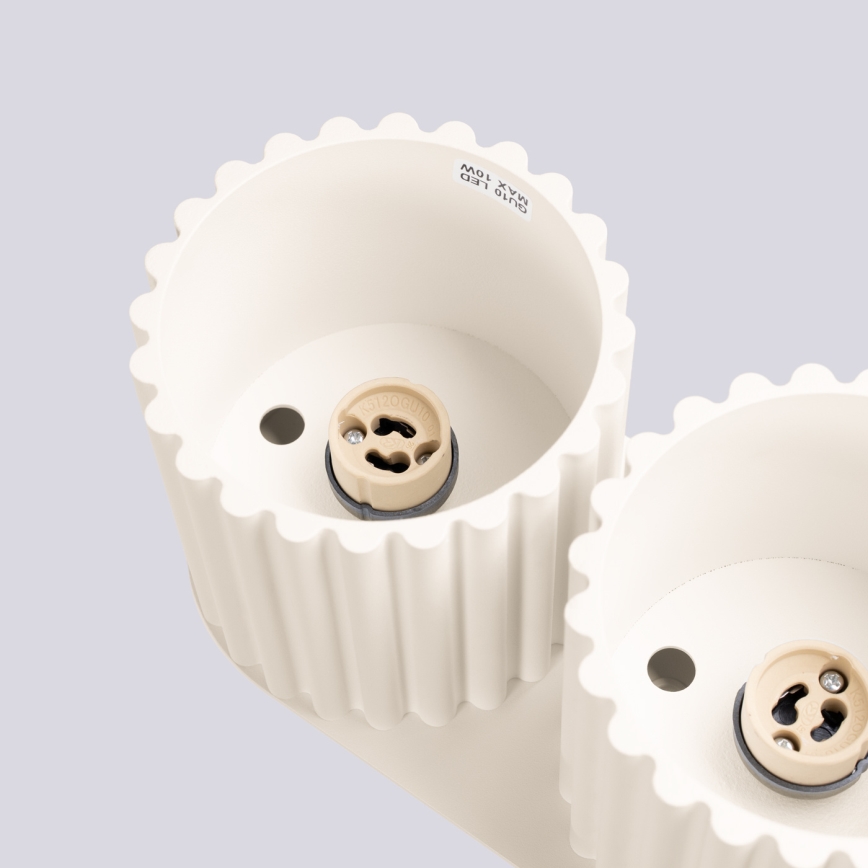 Luminaria de focos AURA 2xGU10/10W/230V color crema