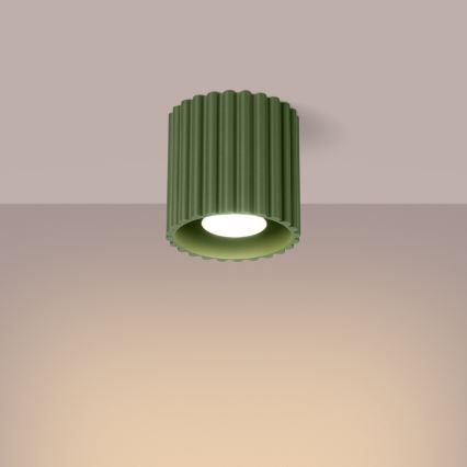 Foco AURA 1xGU10/10W/230V 10 cm verde