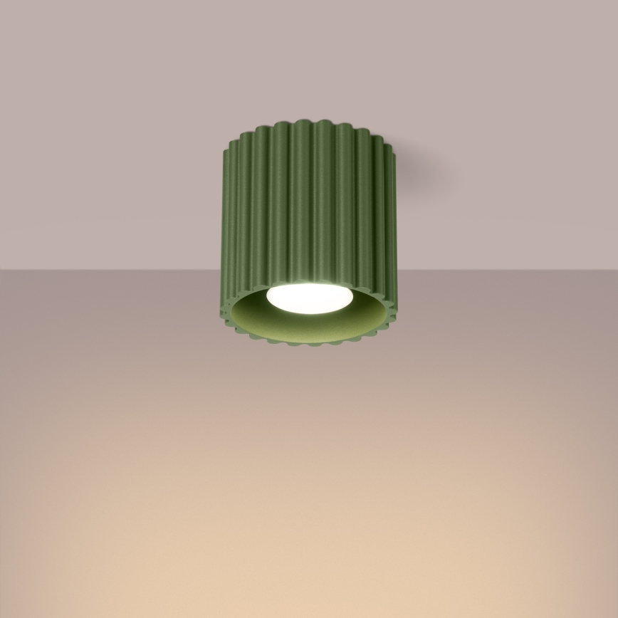 Foco AURA 1xGU10/10W/230V 10 cm verde