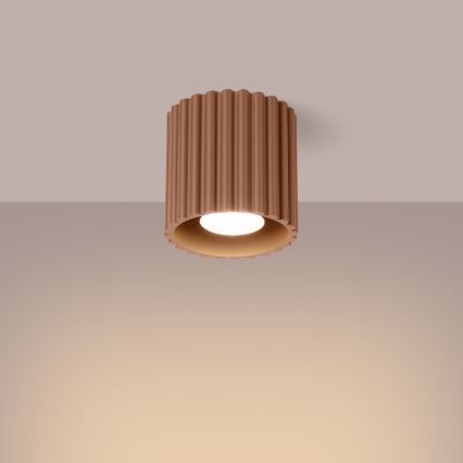 Foco AURA 1xGU10/10W/230V 10 cm marrón