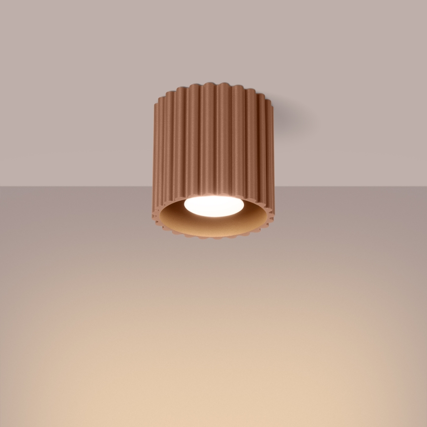 Foco AURA 1xGU10/10W/230V 10 cm marrón