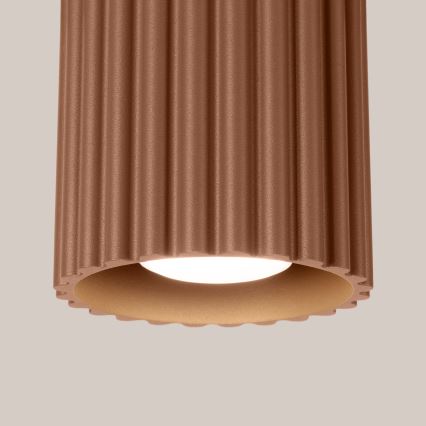 Foco AURA 1xGU10/10W/230V 10 cm marrón