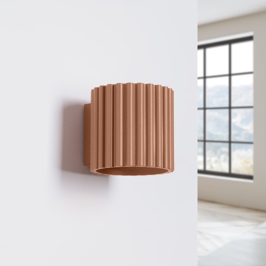 Aplique de pared AURA 1xG9/10W/230V marrón