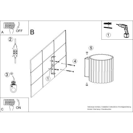 Aplique de pared AURA 1xG9/10W/230V marrón