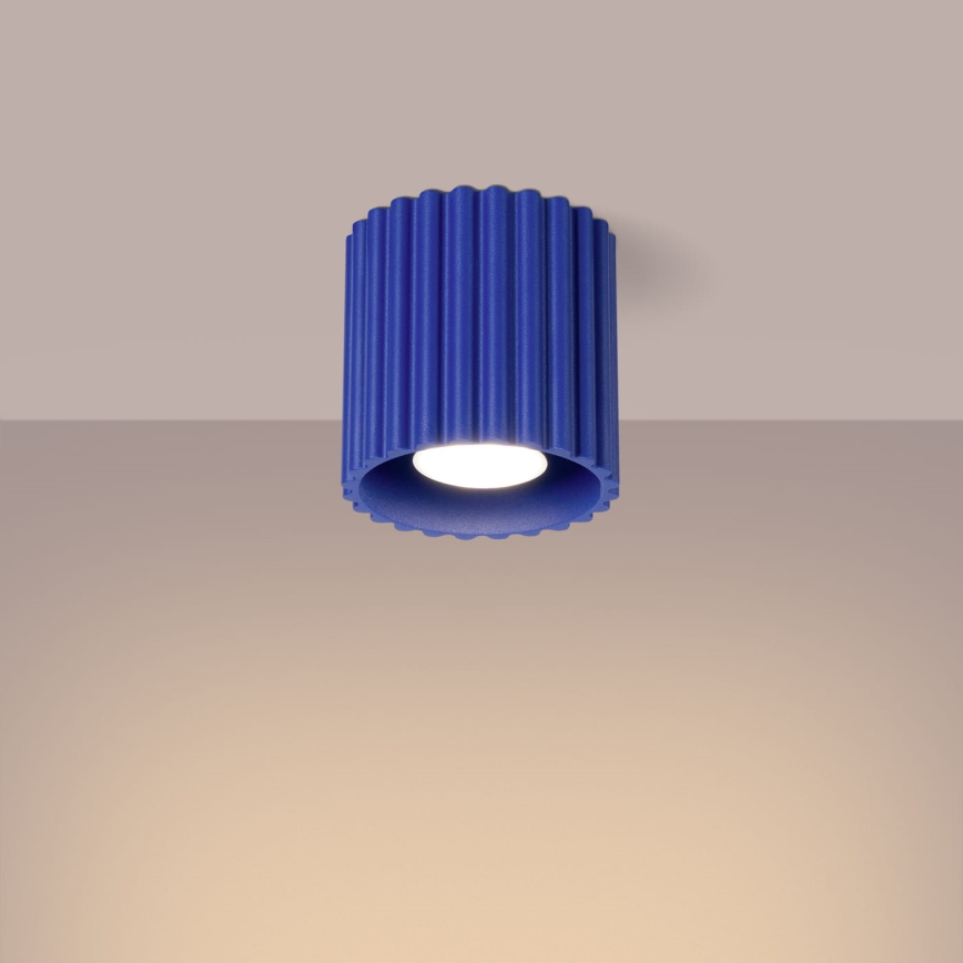 Foco direccional AURA 1xGU10/10W/230V 10 cm azul
