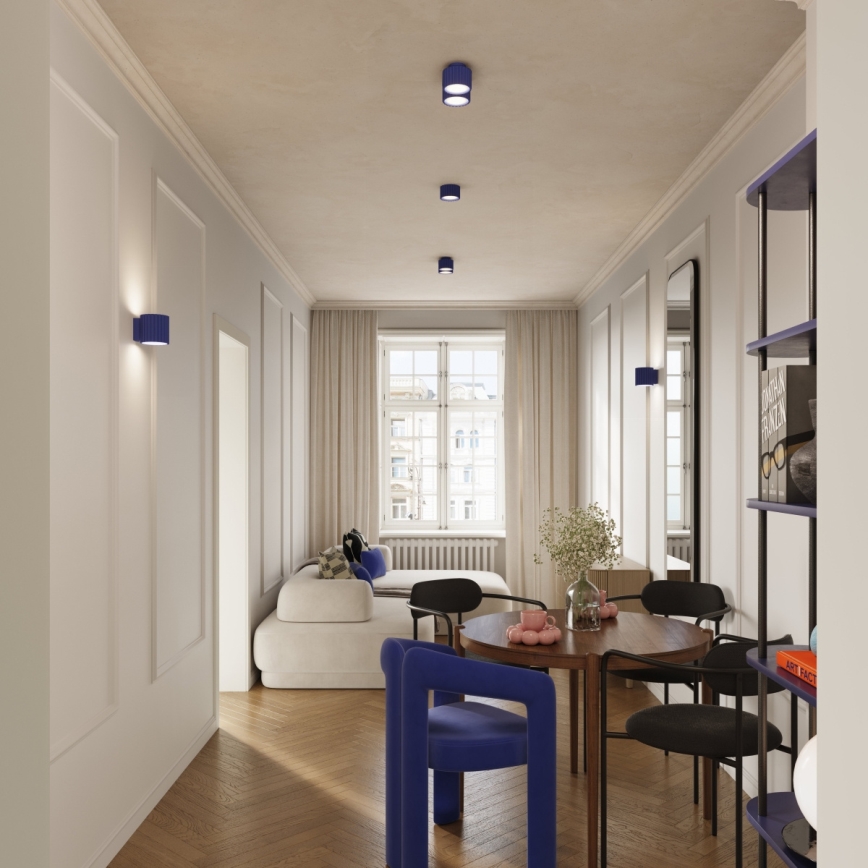 Foco orientable AURA 2xGX53/10W/230V azul