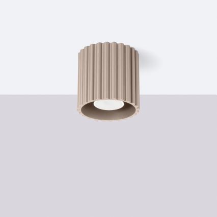 Foco orientable AURA 1xGU10/10W/230V 10 cm taupe