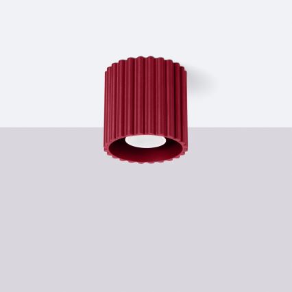 Foco AURA 1xGU10/10W/230V 10 cm rojo