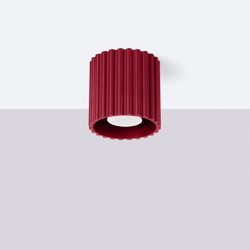 Foco AURA 1xGU10/10W/230V 10 cm rojo