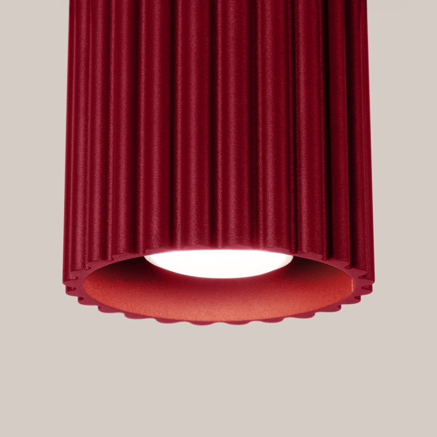 Foco AURA 1xGU10/10W/230V 10 cm rojo
