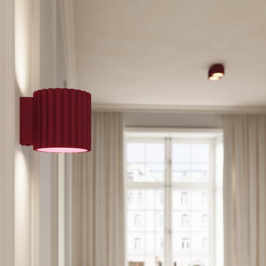 Foco empotrable AURA 2xGX53/10W/230V rojo