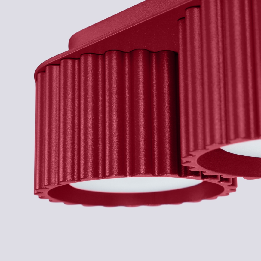 Foco empotrable AURA 2xGX53/10W/230V rojo
