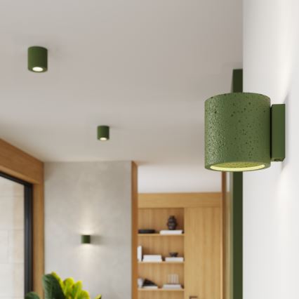 Foco de pared ORBIS 1xG9/8W/230V hormigón/verde
